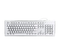 Teclado Mecánico para Gaming Retro 104 Teclas Iluminación Mixta Diseño Ergonómico Compatible con PC Y Portátil Cable Largo 15m Estilo Clásico Resistente Al Agua