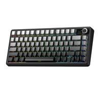Teclado Mecánico para Juegos AULA F75 MAX, 75%, Cableado/Bluetooth/2.4G, Intercambiable en Caliente, RGB, con Pantalla TFT para PC/Mac Reef Black