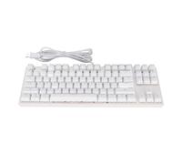 Teclado mecánico para juegos con cable, diseño ergonómico, pantalla retroiluminada RGB, carcasa de aluminio, interruptores Cherry MX Red Silent,