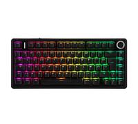 Teclado Mecánico para Juegos con Diseño ISO-FR AULA F75 75% AZERTY Francés, Cableado/Bluetooth/Inalámbrico 2.4G, Retroiluminación RGB, Batería de 4000mAh para Win/Mac Iso-Fr Black