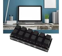 Teclado mecánico para juegos de 12 teclas, teclado para juegos con una sola mano, interfaz USB-C y teclado intercambiable en caliente, compatible con Raspberry Pi, Windows, Linux, Android (negro)
