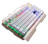 Teclado mecánico para juegos, teclado de metal retroiluminado para computadora, diseño duradero para una experiencia de juego mejorada