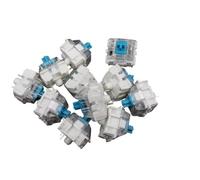 通用 Teclado mecánico para Jugar 100 Uds., Interruptor de Llave Negro, Azul, marrón y Rojo para enchufes CIY SMD, Pines Finos de 3 Pines compatibles con Interruptor MX (Azul)