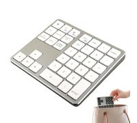 Teclado mecánico pequeño inalámbrico, teclado numérico de 35 teclas, utiliza un teclado compacto de mano silencioso para escribir de manera eficiente y personal