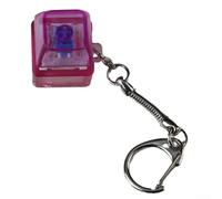 Teclado mecánico Pressing Artefact Llavero con base acrílica transparente que combina estética y función (rosa)