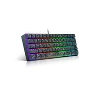 Teclado Mecánico RGB de 61 Teclas, Teclado Portátil con Cable USB e Interruptor Azul para PC y Portátil para Juegos.