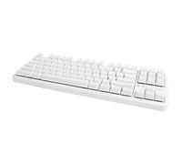 Teclado mecánico RGB de 87 teclas, soporte de conexión de modo dual de libre elección, teclado RGB de 87 teclas, último toque con la yema del dedo, para oficina, juegos y trabajo (blanco) small gift