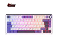 Teclado Mecánico RK Royal Kludge R75 Español, Diseño 80%, Retroiluminación RGB, PBT, Interruptores Intercambiables en Caliente, Perilla Metálica, España ES SkyCyan