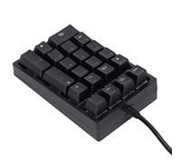 Teclado Mecánico, Teclado con Cable 21 Teclas con Funda de Goma para el Hogar para cibercafé para Adultos para Jóvenes