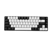 Teclado Mecánico, Teclado Ergonómico para Juegos, 68 Teclas, Retroiluminación Azul Hielo con Cable, Barra de Internet, Doméstico (en Blanco y Negro)