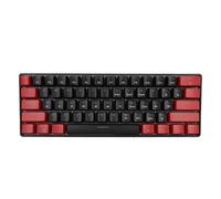Teclado Mecánico, Teclado Mecánico RGB 61 Teclas Interruptor Azul Efecto de Iluminación Fresco para el Hogar (Negro Rojizo)