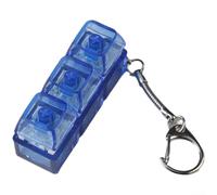 Teclado mecánico totalmente transparente de PC con probador de descompresión, sonido y luz para una mejor interacción del usuario (azul translúcido*1)
