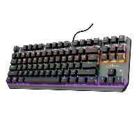 teclado mecanico trust gaming gxt 834 callaz 24407 tkl juego 20 modos de color rgb
