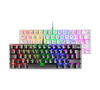 TECLADO MECANICO ULTRA COMPACTO MARS GAMING MK60 ITALIANO BLACK SWITCH AZUL PR100Hz ANTI-GHOSTING MK60BIT