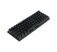 Teclado mecánico USB para juegos con cable que ofrece una vibrante iluminación RGB y un diseño compacto de 61 teclas (K101D-63Key)