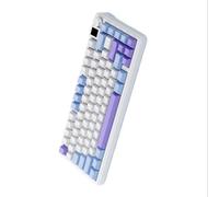 Teclado mecánico X85 RGB 2,4G Tri Modo Pantalla TFT perillas de Metal tecla Completa Intercambio en Caliente Compatible con(M75Pro White)