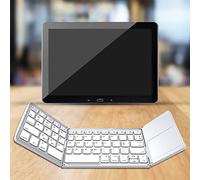 Teclado Midi M Audio Teclado inalámbrico Ultrafino Plegable portátil de la computadora de la Oficina de Teclado Teclado Instrumento (White, One Size)