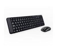 Teclado + mouse logitech mk220 optico wireless inalambrico usb negro