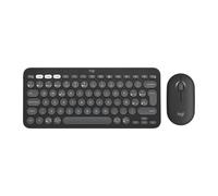Teclado + mouse logitech pebble 2 combo inalambrico negro