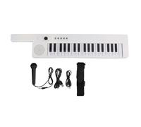 Teclado Musical para Media, Estéreo Polifonía de 32 Tonos 37 Teclas Teclado, 4 Sonidos Digital Keyboard con Micrófono para Principiantes Hija Hijo Nieto (Blanco)