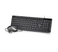 Teclado NGS Cocoa KIT V2 de membrana con 12 accesos multimedia y ratón óptico USB