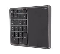 Teclado Numérico Bluetooth, BT4.2 Mini Teclado Numérico de 22 Teclas, Teclado Numérico de Carga Tipo C 2.4G, Teclado Portátil 2 en 1 con Panel Táctil, para Computadora Portátil, PC,(Gris hierro)