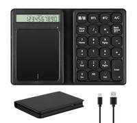 Teclado numérico Bluetooth, Teclado Numérico Inalámbrico con Pantalla y Panel táctil Teclado numérico portátil de Contabilidad financiera para PC portátil Tableta Windows Mac Android iOS