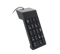 Teclado numérico con cable de 18 teclas con teclado numérico de respuesta rápida, escritura rápida y ergonómico para laptop, PC, escritorio, teclado de conexión estable con cable