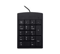 Teclado numérico de 17 teclas Teclado ergonómico portátil Mini USB numérico teclado numérico contable numérico teclado para computadora, escritorio, PC, Surface Pro, cuaderno (negro)