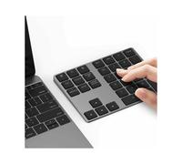 Teclado numérico de diseño delgado en aluminio, teclado numérico Bluetooth para una fácil introducción de datos, teclado inalámbrico recargable