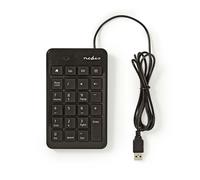 Teclado numérico externo con cable USB-A con teclas multimedia de sobremesa