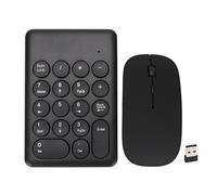 Teclado numérico inalámbrico, 18 Teclas, portátil, Delgado, 2,4 G, USB, Mini Negro, Contabilidad financiera, Almohadillas numéricas, Teclado, ratón, Conjunto Combinado, para computadoras portátiles,