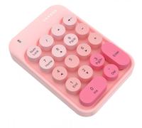 Teclado numérico inalámbrico 2.4G, bonito teclado financiero de 9 teclas con contraseña, de colores variados, portátil, rosa.