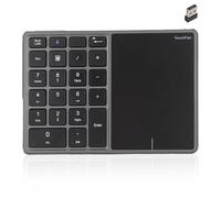 Teclado Numérico Inalámbrico con Panel Táctil, Teclado Numérico Bluetooth para Computadora Portátil, 22 Teclas Teclado Numérico Inalámbrico BT de Modo Dual, 2.4G 2 en 1 Teclado (Gris)