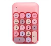 Teclado Numérico Inalámbrico con Tapa Redonda Retro, Textura Mate, Teclado Numérico de 18 Teclas para Contabilidad Financiera, Portátil para Contadores, Forma Aerodinámica, 100% Nuevo