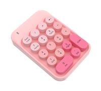 Teclado numérico inalámbrico de 2,4 g, bonito, con nueve teclas especiales para finanzas, fácil de llevar, color rosa
