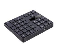 Teclado numérico inalámbrico, teclado numérico de 2.4 G, teclado numérico de 35 teclas, contabilidad financiera, recargable para computadora portátil, PC negro