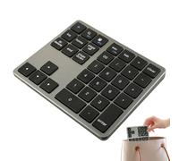 Teclado numérico inalámbrico, teclado numérico de computadora de 35 teclas, utiliza un teclado compacto de mano silencioso para escribir de manera eficiente y personal