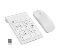 Teclado numérico inalámbrico, TRELC Mini 2.4G 18 Teclas Teclado numérico portátil silencioso de Cuentas financieras Teclado numéricas con Mouse inalámbrico para portátil, PC, Escritorio, portátil