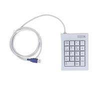 Teclado numérico mecánico, 18 teclas, mini teclado numérico con cable USB, interruptor de acción lineal, teclado numérico con pies antideslizantes, teclado numérico a prueba de salpicaduras, para