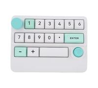 Teclado numérico mecánico, teclado numérico mecánico RGB inalámbrico Intercambiable en caliente Macro programable Teclado numérico Joystick Control de perilla Tri modo Teclado de (blanco verde)