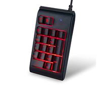 Teclado numérico retroiluminado de bolsillo, teclado numérico de 19 teclas USB con cable extendido teclado de diseño para portátil y cajero