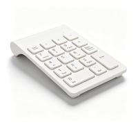 Teclado numérico, Teclado numérico inalámbrico 2.4G, Teclado portátil con número de Contabilidad financiera Accesorio de computadora para computadora portátil/PC/computadora de Escritorio(Blanco)