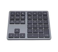 Teclado Numérico Teclado Recargable Inalámbrico de 35 Teclas con Conmutación de Dispositivo Triple, Diseño Ultradelgado, Batería de Larga Duración, para PC, Computadora (Gris