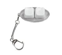 Teclado ovalado multicolor con 2 teclas, llavero para gestión del estrés y aumento de la productividad, teclado de PC, regalo