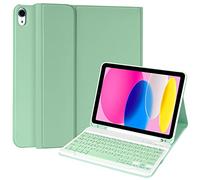 Teclado para iPad Nuevo 10a 2022,Funda para iPad 10 Gen 2022 con Teclado Inalámbrico Desmontable Bluetooth Español con Ñ, Funda con Lapiz de Ranura y Despetar/Dormir Auto para iPad Nuevo 10.9 2022