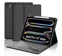 Teclado para iPad Pro 13 2024 (M4), funda con teclado para iPad Pro 7 Generación, Touchpad Teclado Bluetooth Magnético Retroiluminado QWERTY Italiano para iPad Pro 7 Gen(M4) 13 pulgadas 2024, Negro