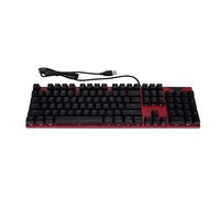 Teclado para Juegos, 104 Teclas 20 Retroiluminación Teclado Mecánico con Cable USB, Teclado De Dos Colores con Interruptor Rojo De Intercambio En Caliente Apto para PC De Oficina En Casa(Rojo)