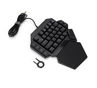 Teclado para Juegos con Cable K50 RGB Teclado para Juegos USB de una Mano con Cable 35 Teclas Interruptor Azul para una Mano Teclado mecánico con retroiluminación LED Definición Macro para Win 2000 /