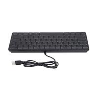 Teclado para Juegos con Cable, Mini Teclado con Cable Portátil 64 Teclas USB con Cable para Computadoras Universales